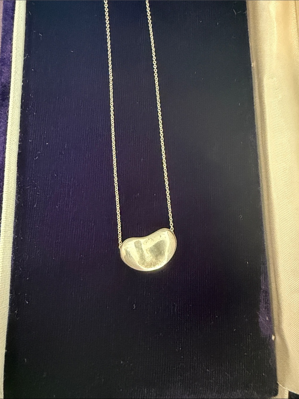 Tiffany & Co. Sterling Silver Bean Necklace